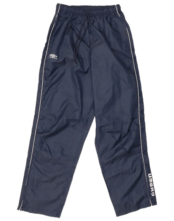 Umbro Mens Graphic Tracksuit Trousers Large  Navy Blue Polyester