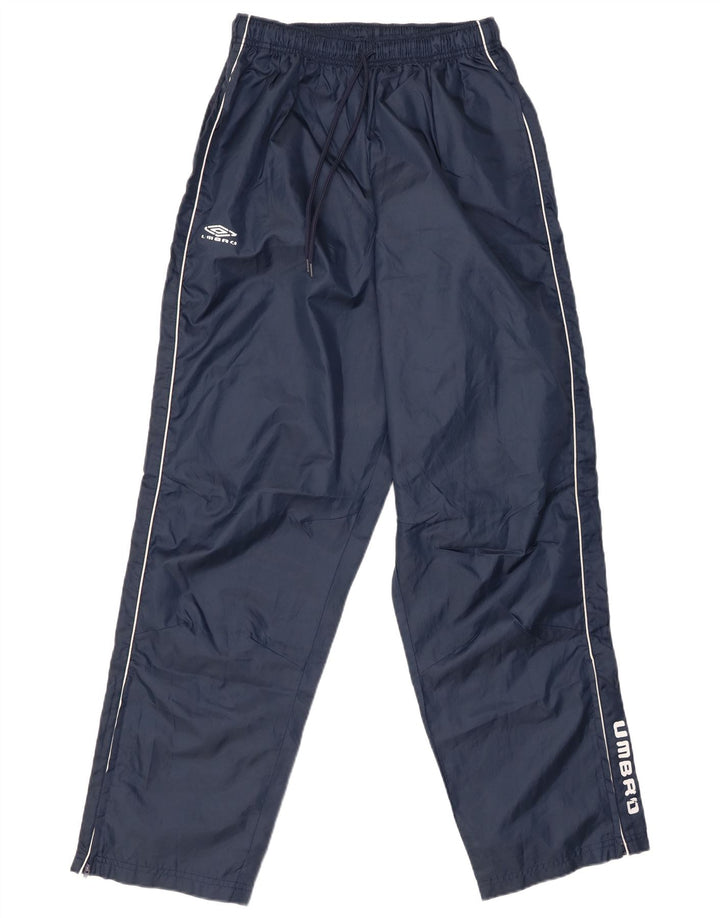 Umbro Mens Graphic Tracksuit Trousers Large  Navy Blue Polyester