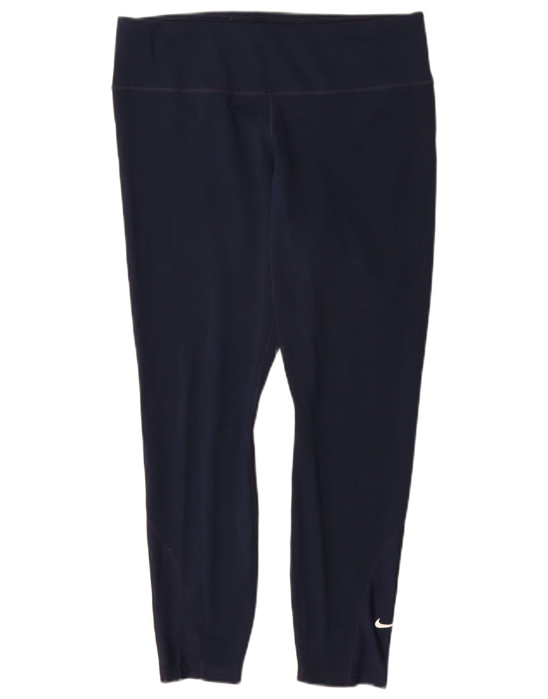 Nike Womens Dri Fit Crop Leggings UK 14 Large  Navy Blue
