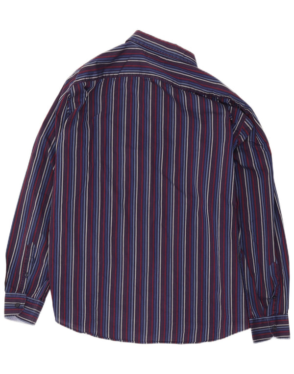 Navigare Mens Shirt XL Navy Blue Striped
