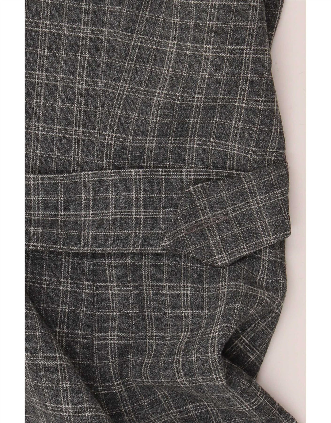 Superior Womens Sleeveless Shirt Dress IT 42 Medium Grey Plaid Viscose