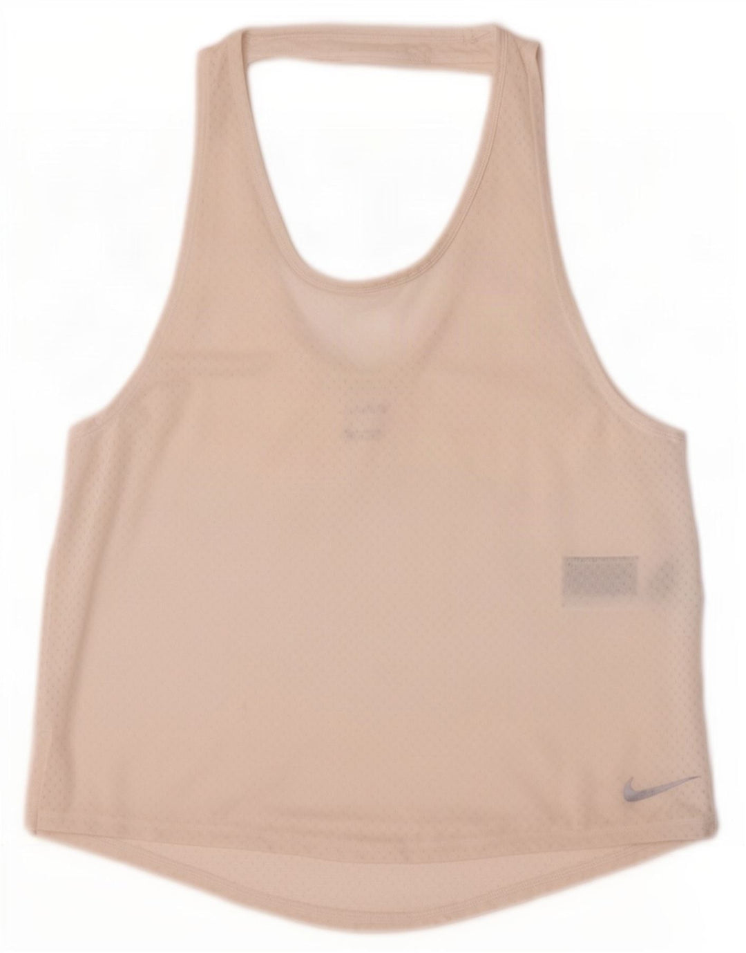 Nike Womens Dri Fit Vest Top UK 12 Medium Off White Polyester