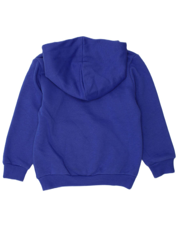 Puma Boys Graphic Hoodie Jumper 3-4 Years Blue Cotton