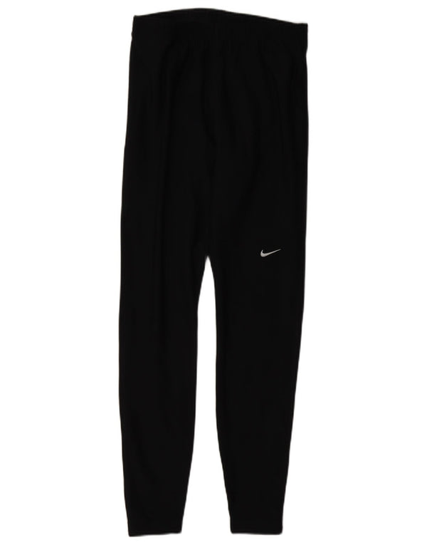 Nike Womens Dri Fit Leggings UK 14 Medium Navy Blue Polyester
