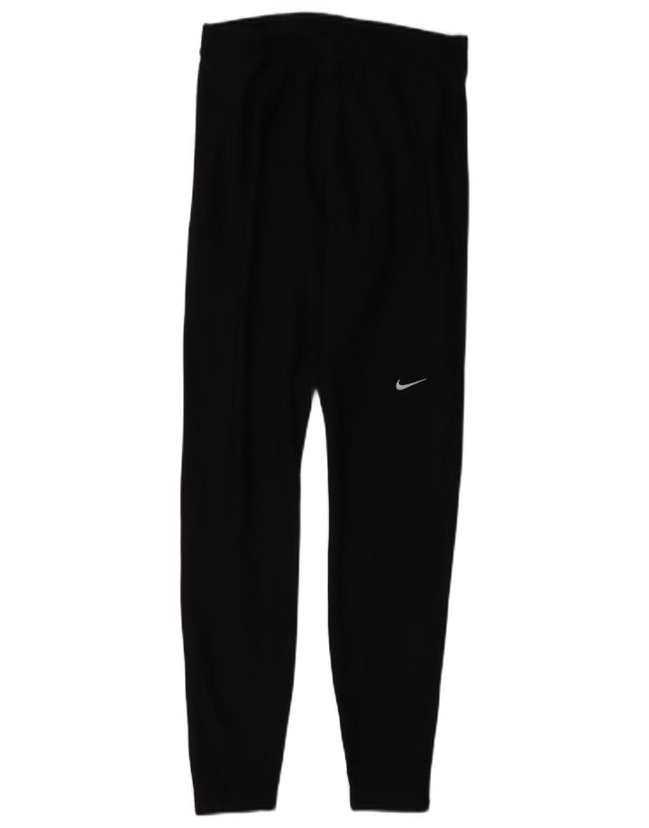 Nike Womens Dri Fit Leggings UK 14 Medium Navy Blue Polyester