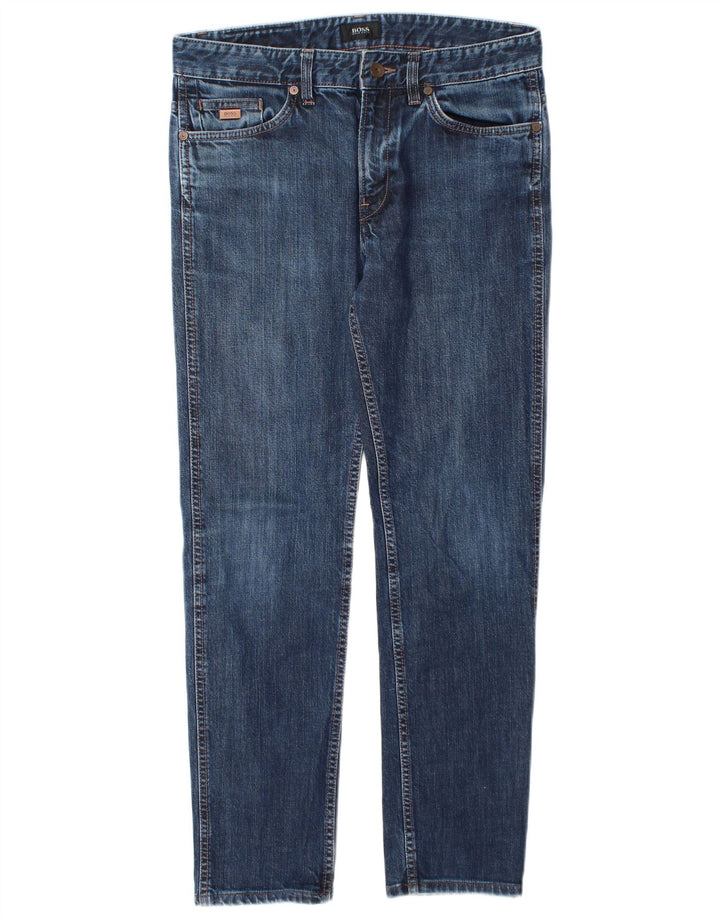 Hugo Boss Mens Slim Jeans W30 L28 Blue Cotton