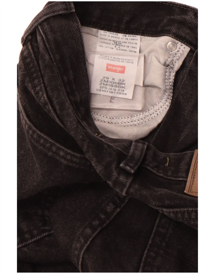 WRANGLER Mens Straight Jeans W29 L27 Black Cotton