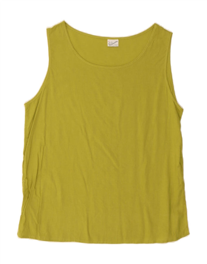PRIMAVERA FIRENZE Womens Vest Top UK 14 Medium Green Vintage Primavera Firenze and Second-Hand Primavera Firenze from Messina Hembry 