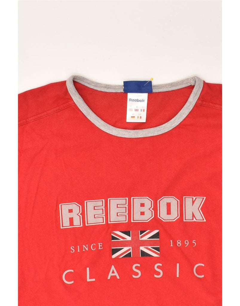 REEBOK Mens Graphic T-Shirt Top Medium Red Cotton | Vintage Reebok | Thrift | Second-Hand Reebok | Used Clothing | Messina Hembry 