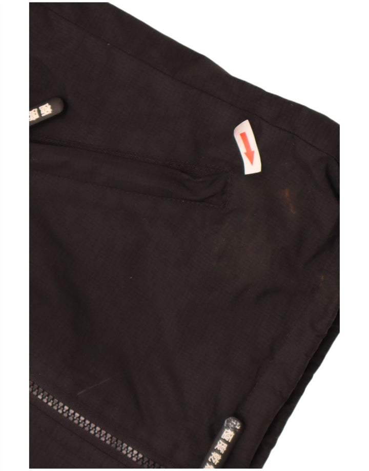 Superdry Womens Hooded Rain Jacket UK 12 Medium Black Nylon