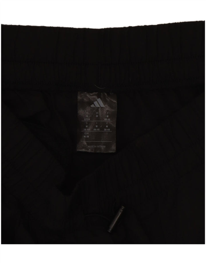 Adidas Womens Wide Leg Tracksuit Trousers UK 12/14 Medium Black Polyester