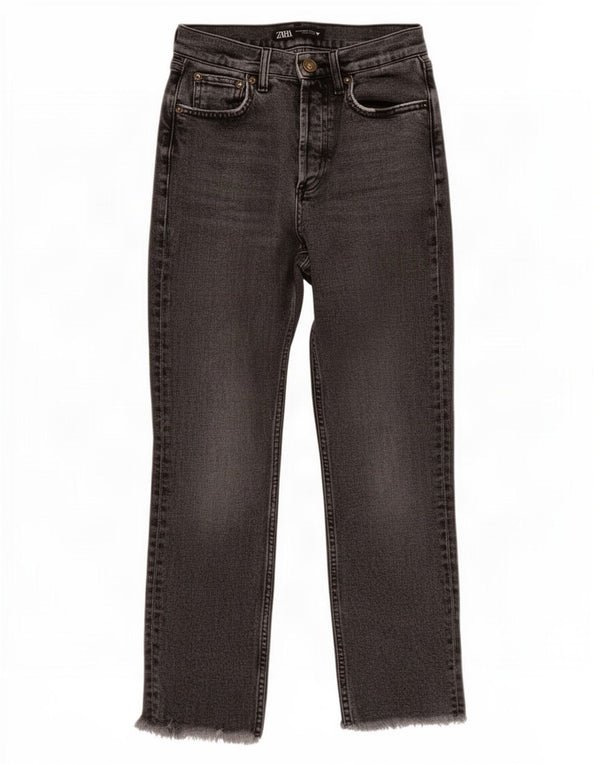 Zara Womens Straight Jeans EU 34 2XS W24 L24 Grey