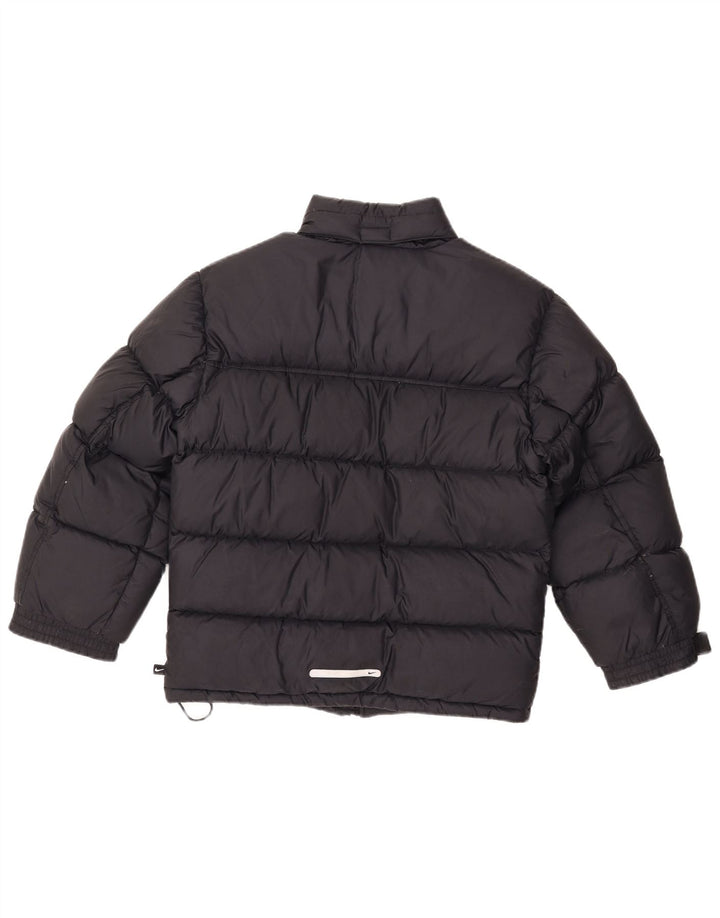Nike Boys Hooded Padded Jacket 11-12 Years Medium Navy Blue Nylon
