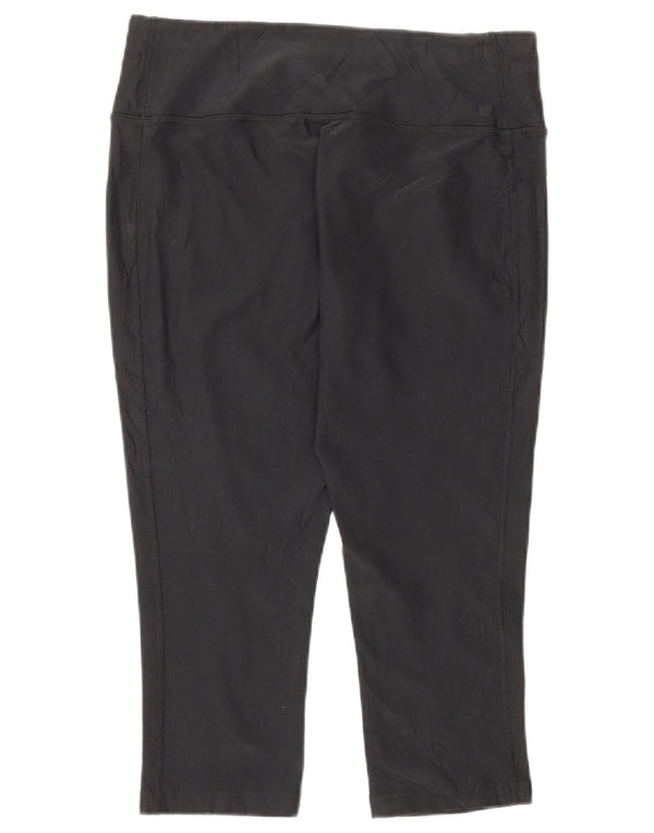 Nike Womens Dri Fit Capri Leggings UK 12 Medium Black Polyester