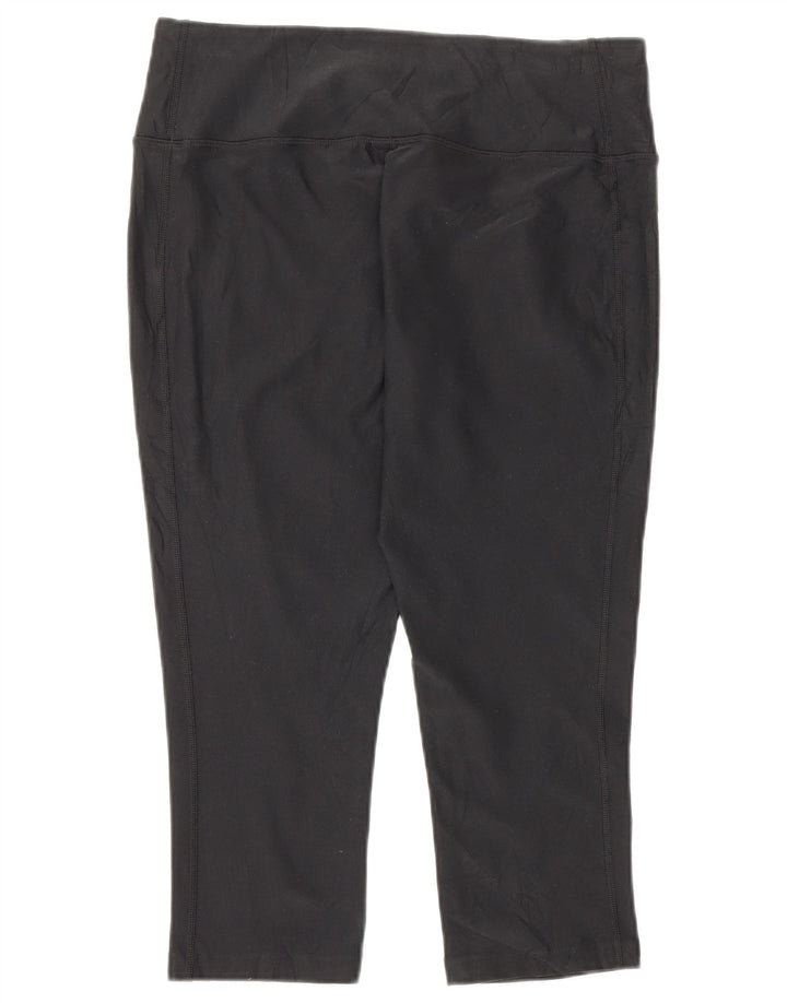 Nike Womens Dri Fit Capri Leggings UK 12 Medium Black Polyester
