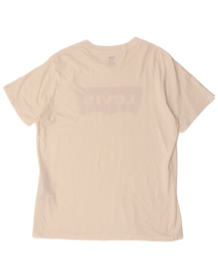 Levi's Mens Standard Fit Graphic T-Shirt Top Large White Cotton