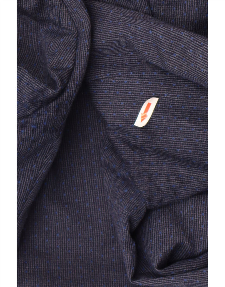 Ted Baker Mens 2 Button Blazer Jacket UK 42 XL Navy Blue Houndstooth Wool