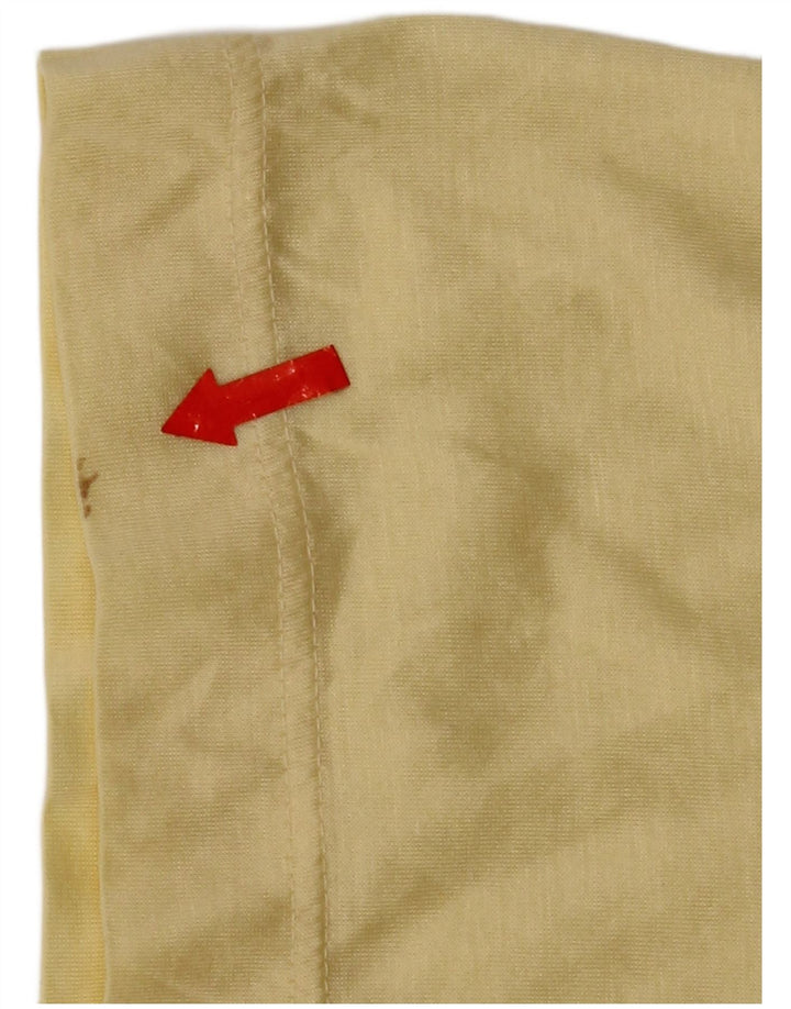 Vintage Mens Polo Shirt Small Yellow Cotton