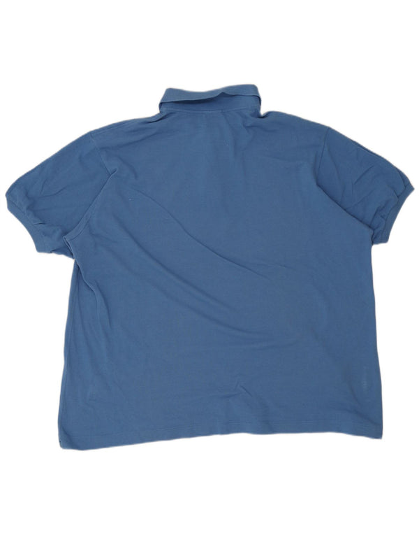 Lacoste Mens Polo Shirt Size 4 4XL Blue Cotton