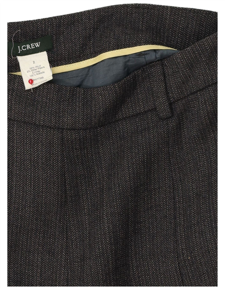 J. Crew Womens A-Line Skirt US 2 XS W28  Grey Herringbone Wool