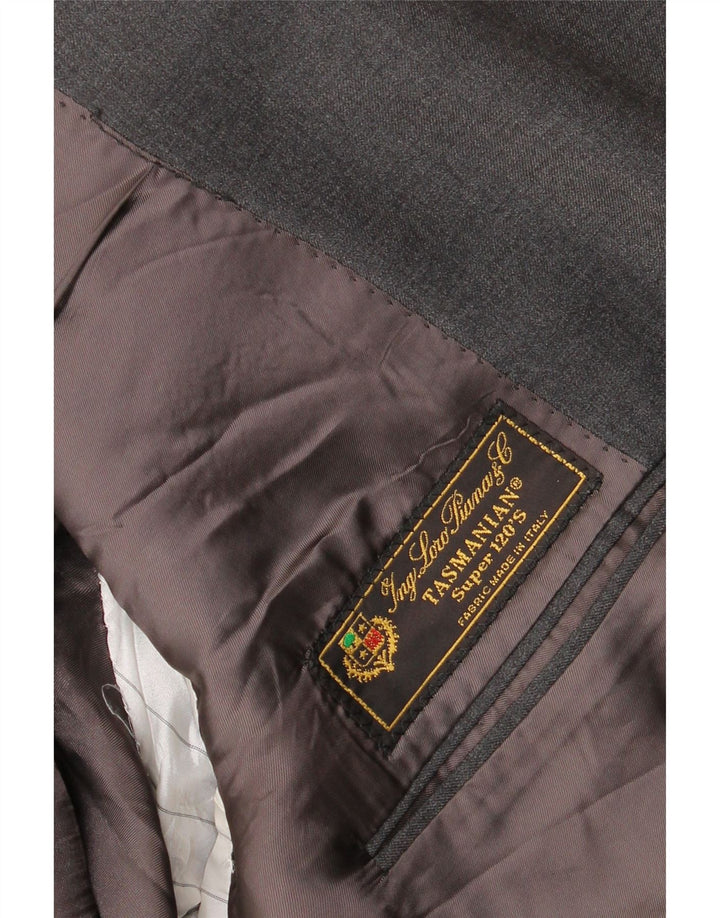 Tasmanian Mens 2 Button Blazer Jacket IT 52 XL Grey Wool