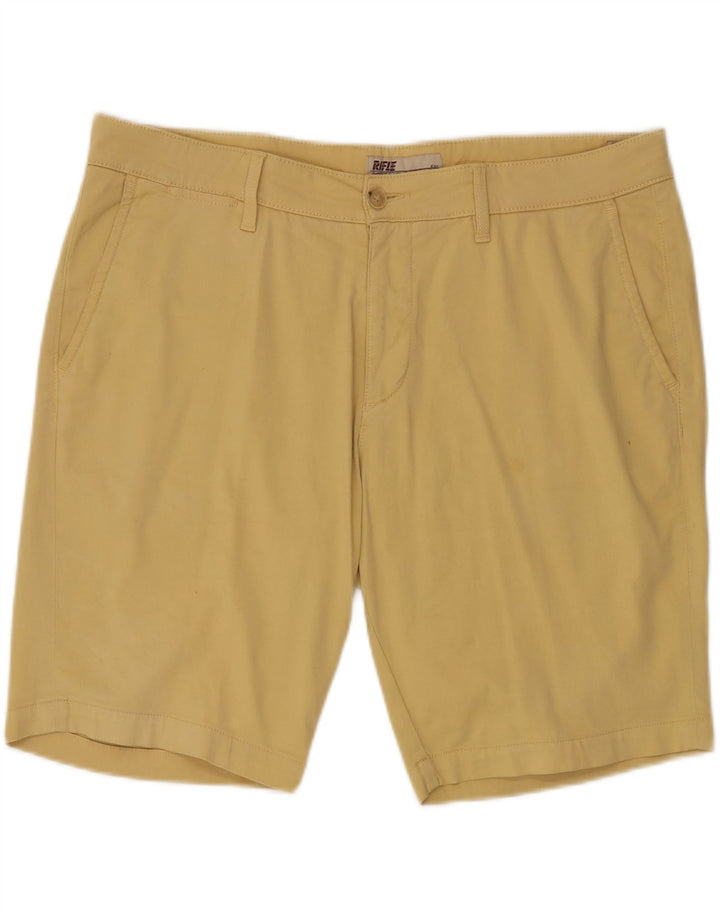 RIFLE Mens Chino Shorts W40 XL Yellow Cotton
