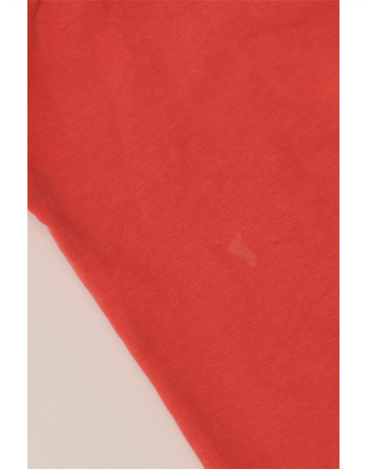 O'NEILL Womens Graphic Hoodie Jumper UK 14 Medium Orange Cotton