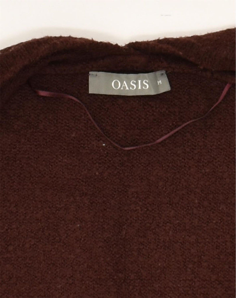 OASIS Womens Oversized Cardigan Sweater UK 14 Medium Brown Acrylic | Vintage Oasis | Thrift | Second-Hand Oasis | Used Clothing | Messina Hembry 