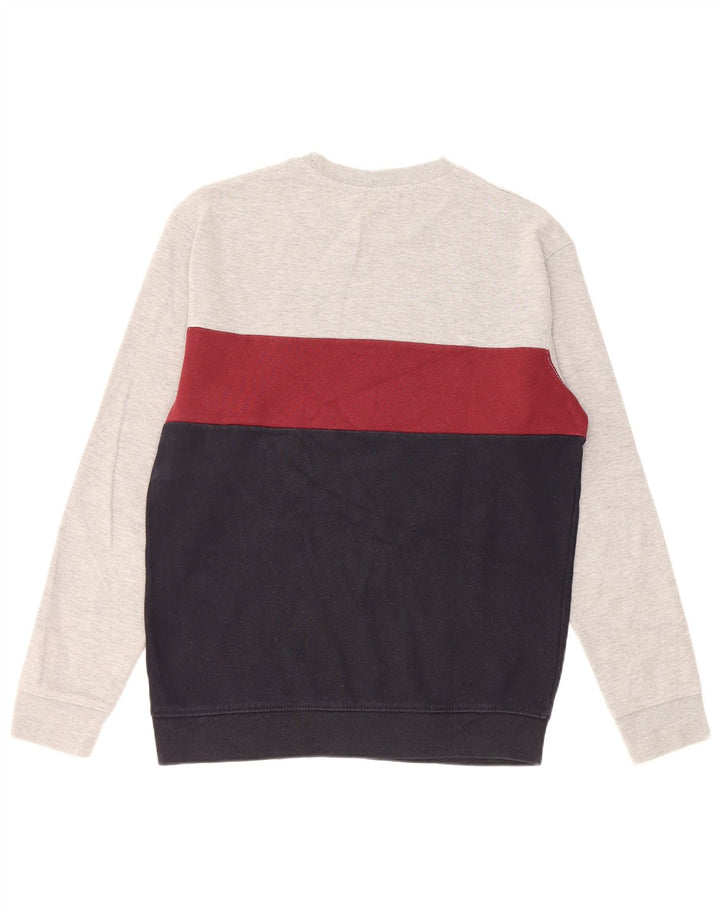 Zara Mens Sweatshirt Jumper Medium Grey Colourblock