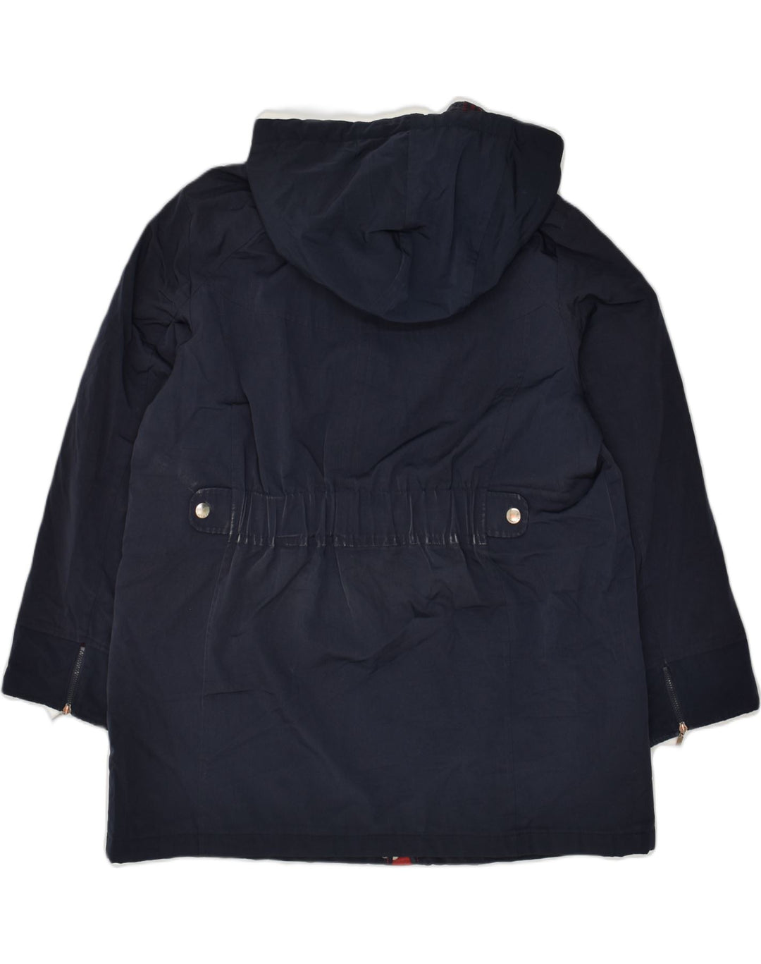 NAUTICA Womens Hooded Overcoat UK 18 XL  Navy Blue Polyester | Vintage Nautica | Thrift | Second-Hand Nautica | Used Clothing | Messina Hembry 