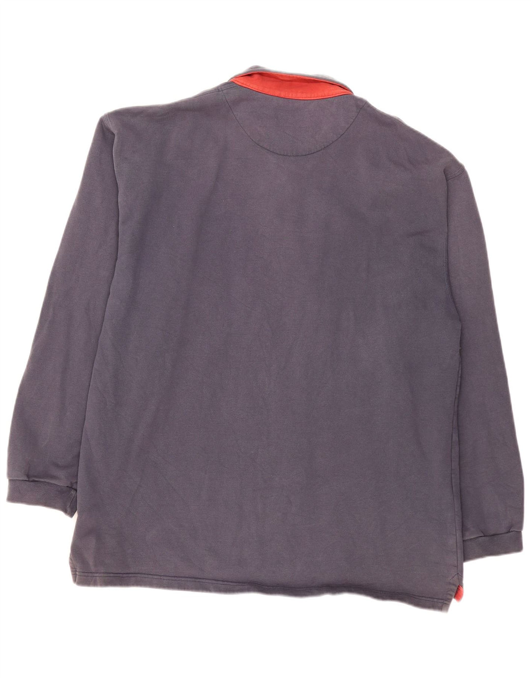 FAT FACE Mens Long Sleeve Polo Shirt XL Navy Blue Cotton