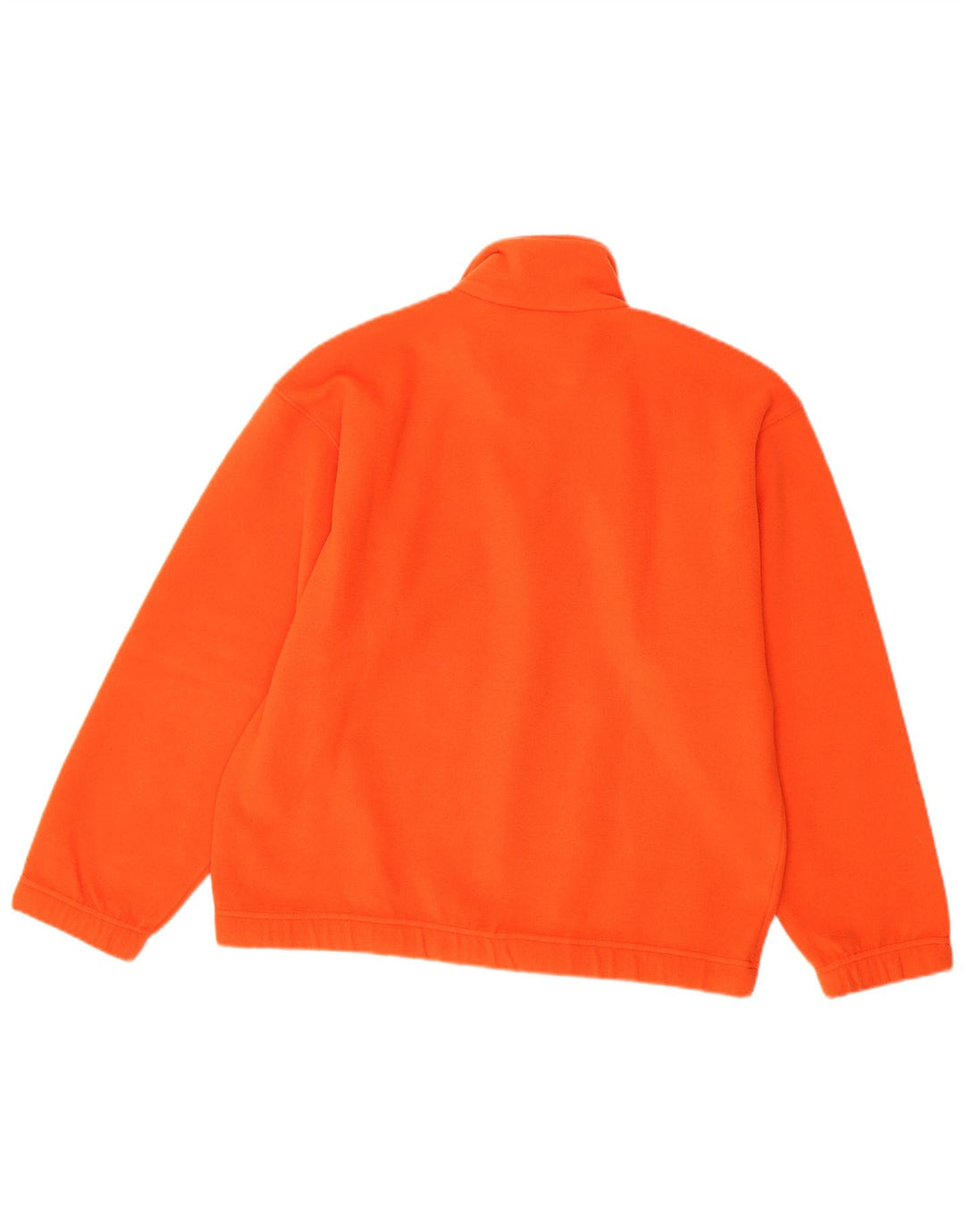 Sergio Tacchini Mens Zip Neck Fleece Jumper Small Orange Polyester