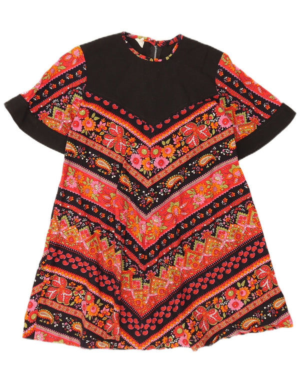 VINTAGE Girls A-Line Dress 13-14 Years Multicoloured Paisley