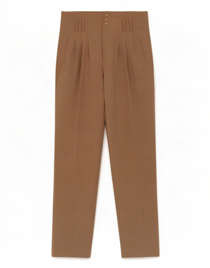 Zara Womens Pegged Casual Trousers Small W26 L29 Brown Polyester