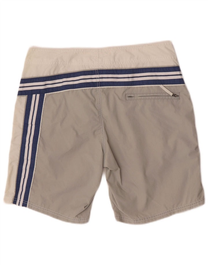 Coast Mens Graphic Swimming Shorts Medium  Grey Colourblock Polyamide