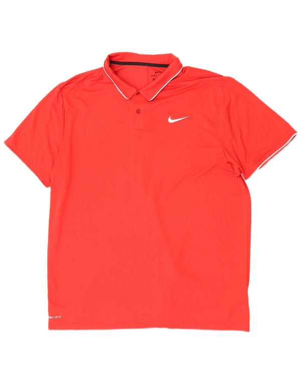 Nike Mens Regular Fit Polo Shirt 2XL Red Polyester