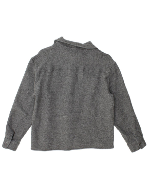 Cos Womens Relaxed Fit Lumberjack  Flannel Shirt UK 14 Medium Grey