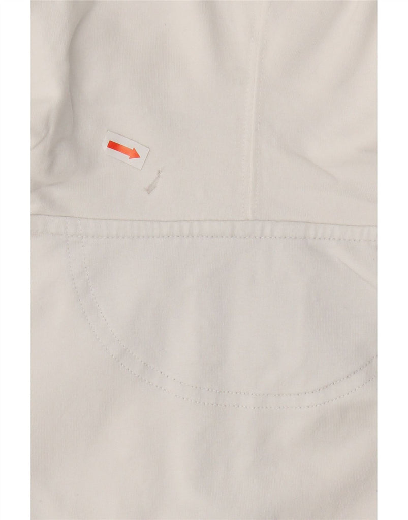 CHAMPION Womens Zip Hoodie Sweater UK 14 Medium Off White Colourblock Vintage Champion and Second-Hand Champion from Messina Hembry 