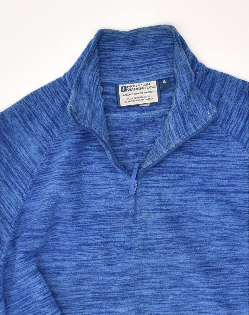 MOUNTAIN WAREHOUSE Mens Zip Neck Fleece Jumper Medium Blue Flecked | Vintage Mountain Warehouse | Thrift | Second-Hand Mountain Warehouse | Used Clothing | Messina Hembry 