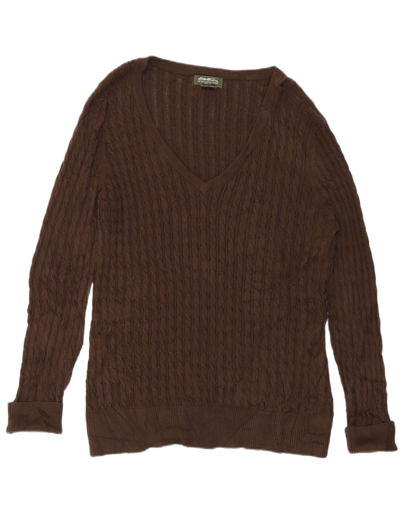 Eddie Bauer Eddie Bauer ／ Cotton Sweater Teal Cotton Ribbed Knit 