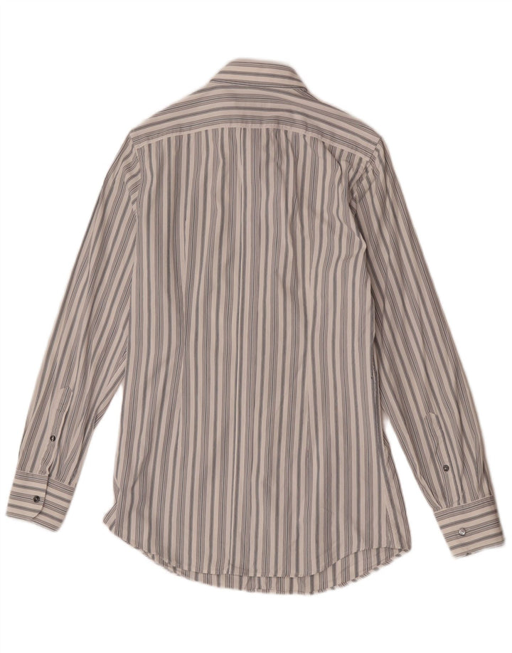 Dolce & Gabbana Mens Shirt Size 39 15 1/2 Medium White Striped Cotton