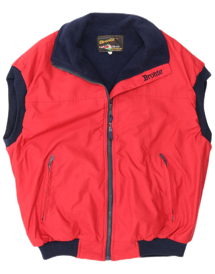 Bronte Mens Gilet UK 40 Large Red Polyester