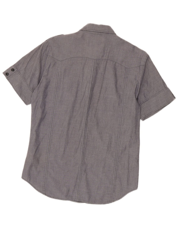 G-Star Mens Short Sleeve Military Shirt Medium Grey Cotton