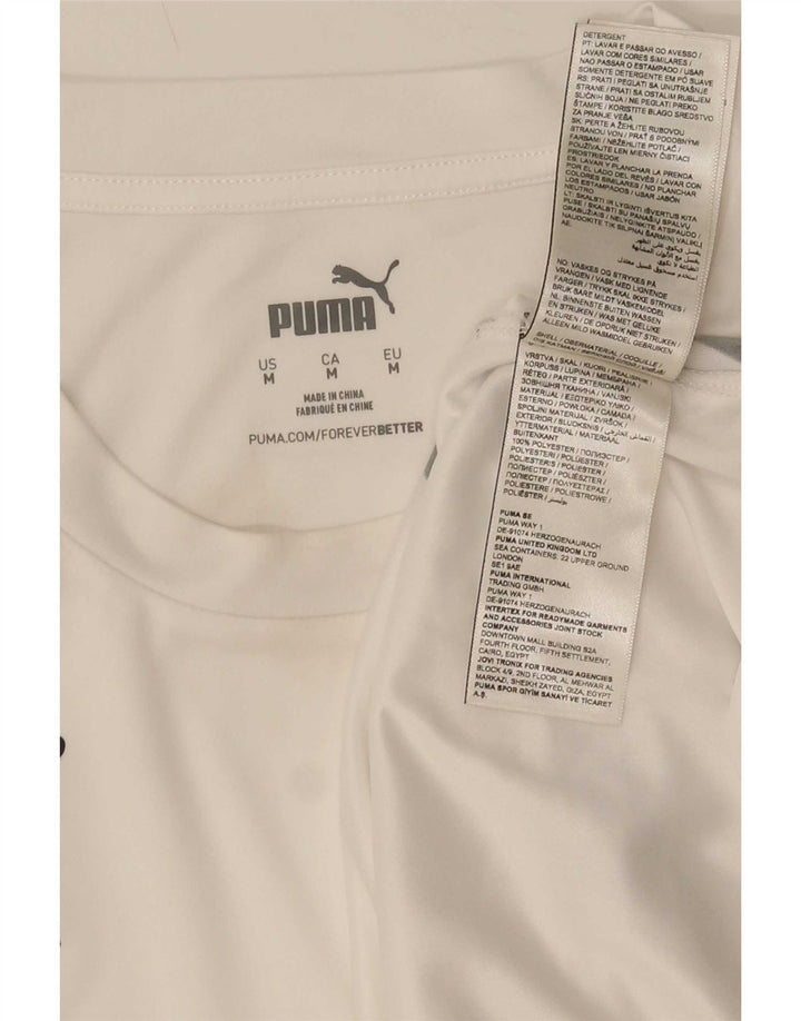 Puma Mens Deutshland Graphic T-Shirt Top Medium White Polyester Sports
