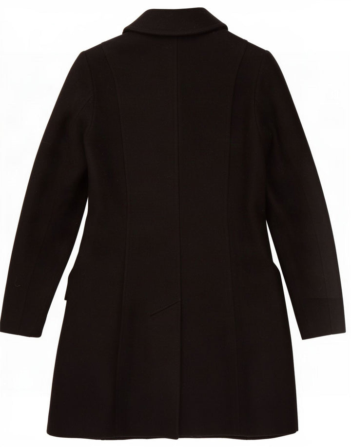 Benetton Womens Overcoat UK 6 XS Black Wool