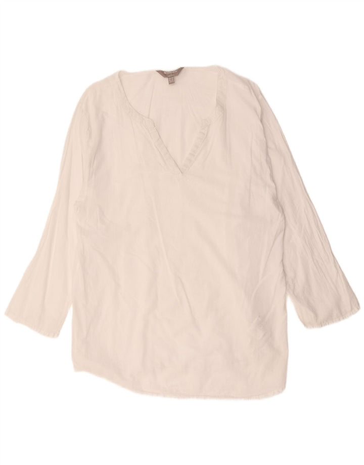 Mountain Warehouse Womens Pullover Shirt UK 18 XL White Cotton