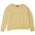 Marks & Spencer Womens Oversized Sweatshirt Jumper UK 18 XL  Yellow Cotton