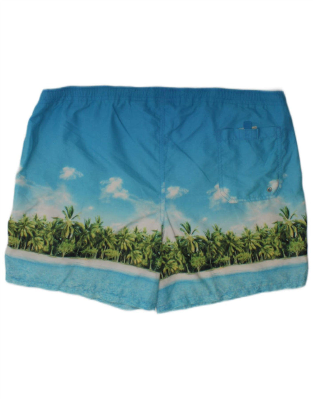 Marks & Spencer Mens Graphic Swimming Shorts XL Blue Polyamide Beach