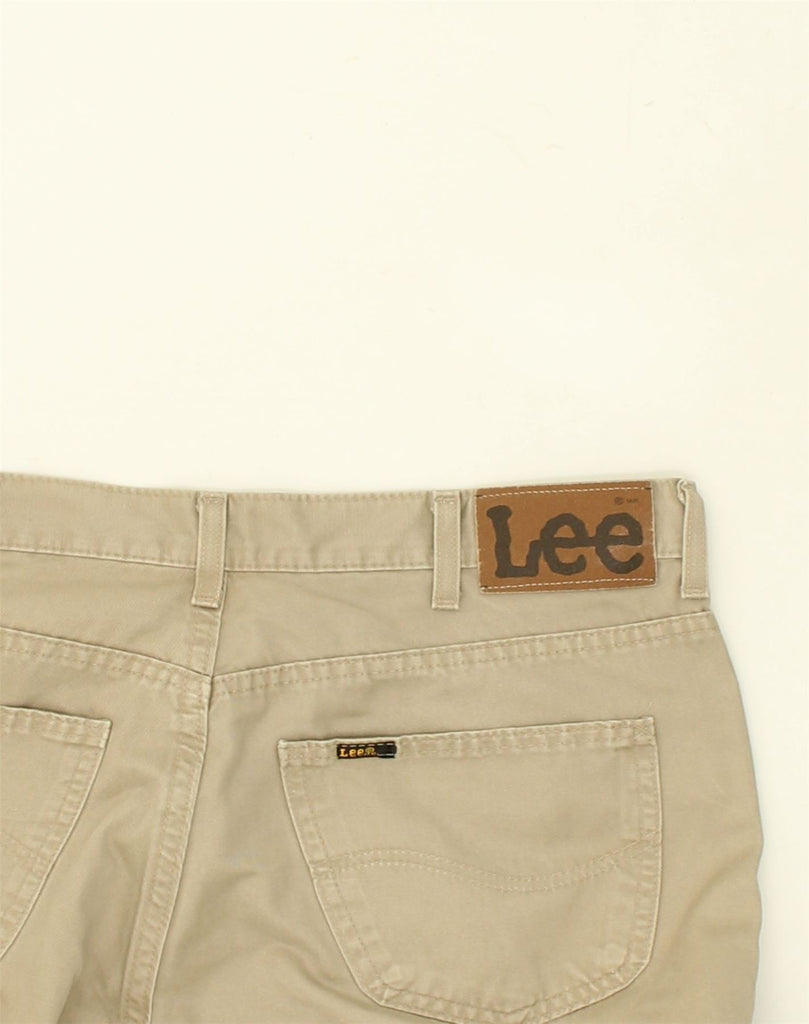 LEE Womens Straight Casual Trousers W33 L29  Beige Cotton | Vintage Lee | Thrift | Second-Hand Lee | Used Clothing | Messina Hembry 