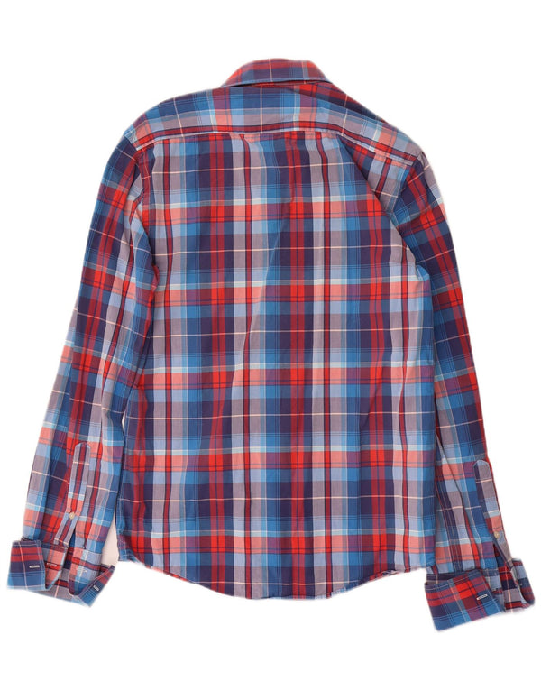 Jack Wills Mens Formal Shirt Small Blue Check Cotton